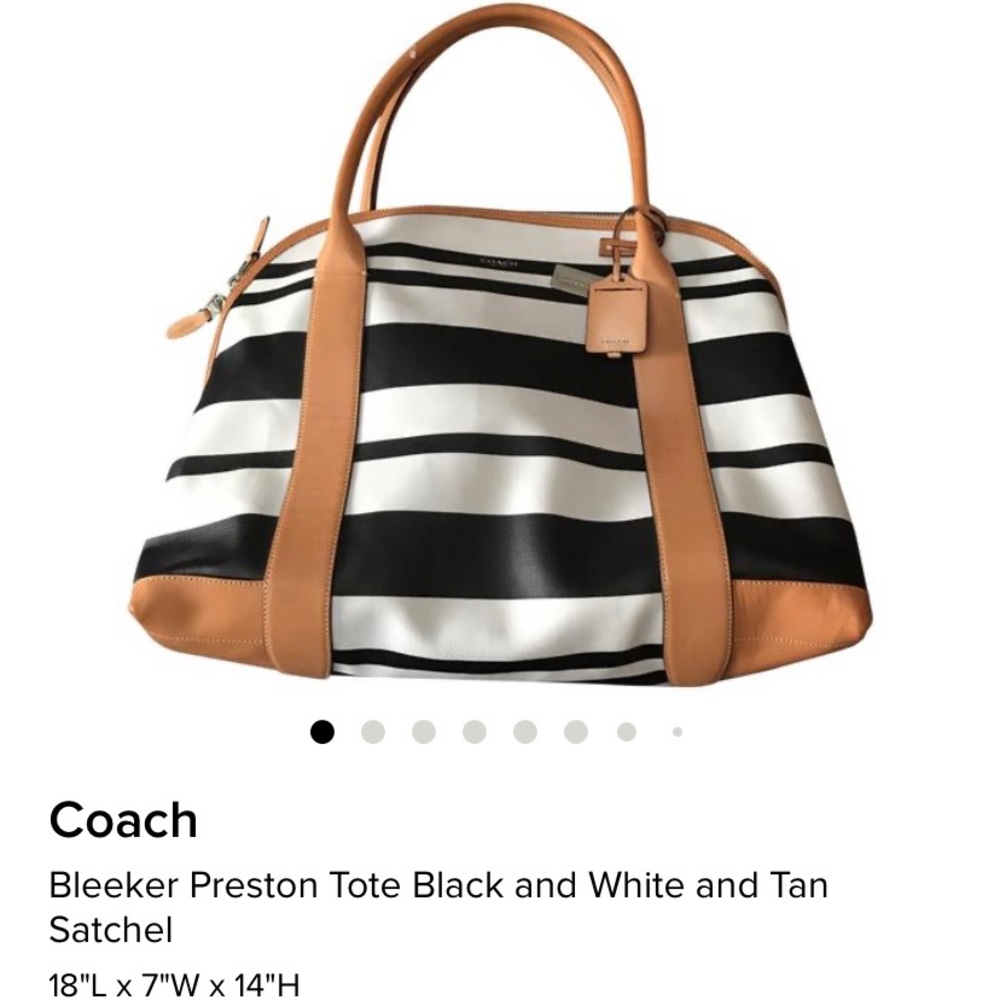 COPY - Coach Bleeker Preston Black and White Satchel